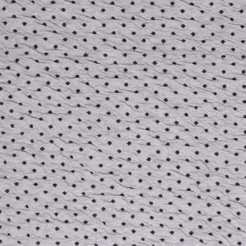 Baumwoll Jersey Crash-Knitteroptik in Schwarz/Hellgrau melliert
